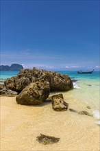 Bamboo Island, wooden boat, beach, swimming, bathing, snorkelling, bay, bay, sea, ocean, Andaman