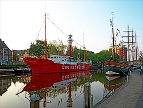 Traditional ships, Ratsdelft, Emden, East Frisia, Germany, Europe