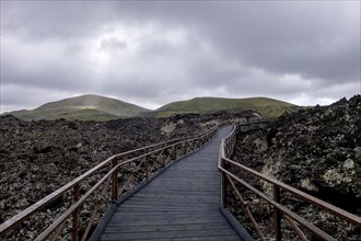 Lava landscape, Timanfaya National Park, Lanzarote, Canary Islands, Spain, Europe
