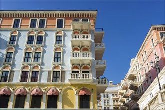 Qanat Quatier with Venetian-style buildings in Doha, Venice, replica, copy, fake, city, urban,