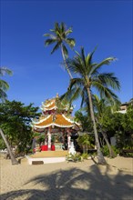 Buddhist temple at Maenam Beach, beach, sea, religion, temple complex, Buddhism, sacred, religious,