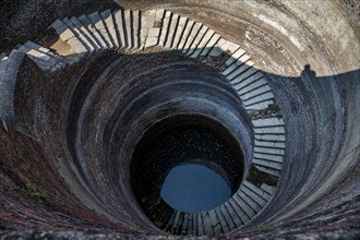Helical Stepwell, Unesco site Champaner-Pavagadh Archaeological Park, Gujarat, India, Asia