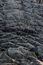 Rock layers on the Portuguese Atlantic coast, geology, grey, monochrome, black, nature, natural