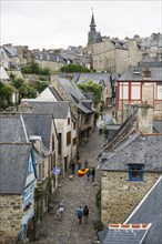 Town view, Dinan, Brittany, France, Europe