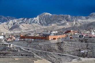 The walled village of Lo Manthang, Kingdom of Mustang, Nepal, Asia