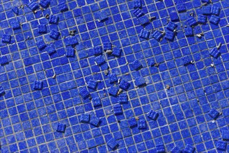 Blue tiles as texture, background, single, construction, building material, construction industry,