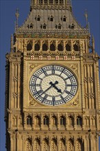 Big Ben or The Elizabeth Tower clock tower of the Palace of Westminster, City of London, England,