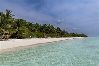 White sand beach, Parli 1 island, Lakshadweep archipelago, Union territory of India
