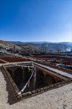 Overlook over the walled historic centre, Lo Manthang, Kingdom of Mustang, Nepal, Asia