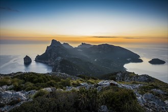 Sunrise, Cape Formentor, Port de Pollenca, Serra de Tramuntana, Majorca, Majorca, Balearic Islands,