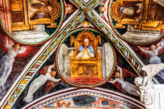 Ceiling frescoes, Duomo di San Marco, old town centre with magnificent aristocratic palaces and