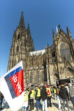 Demonstration for the warning strike of the trade union Ver.di on 8 March 2024 in Cologne, North