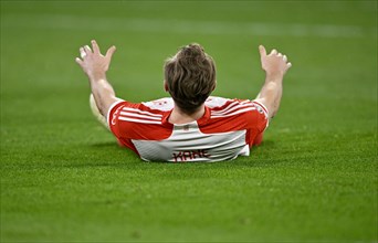 Harry Kane FC Bayern Munich FCB (09) disappointed about missed chance, gesture gesture Champions