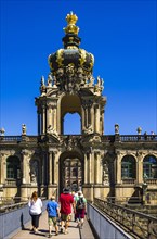 The Crown Gate of the Dresden Zwinger, a jewel of Saxon Baroque, in Dresden, Saxony, Germany,