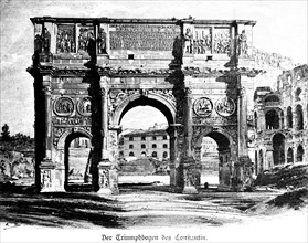Triumphal Arch of Emperor Constantine, Rome, ornamentation, memorial, remembrance, Italy,