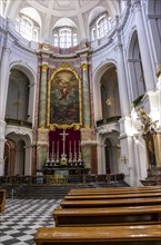 Interior view of the Catholic Court Church in Dresden, Saxony, Germany, 25 August 2016, for