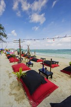 Beach beanbags for chilling on the beach, travel, beach, sandy beach, beach club, holiday, beach