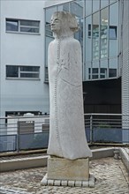 Sculpture and memorial to priest Paul Josef Nardini, stone, Paul-Josef-Nardini-Platz, Pirmasens,