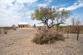Police station of the German Schutztruppe in Namibia from 1904, colony, historical, Kub, Namibia,