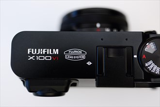 Fujifilm X100VI photo camera, detail shot, white background, North Rhine-Westphalia, Germany,