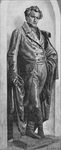 Actor Karl Seydelmann, statue of the new Burgtheater, Vienna, man, elegant clothes, Austria,