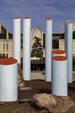 Lansing, Michigan, The Michigan History Museum. A sculpture called Polaris Ring, by David Barr, is