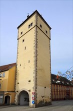 Historic Upper Gate, Town Gate, Town Tower, Ochsenfurt, Lower Franconia, Franconia, Bavaria,