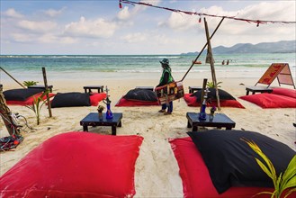 Beach beanbags for chilling on the beach, travel, beach, sandy beach, beach club, holiday, beach