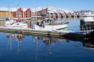 Lofoten, Norway. Solvaer, Nordland province. Harbour basin, Svolvaer, Nordland, Lofotoen, Norway,