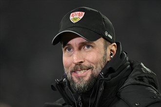 Coach Sebastian Hoeness VfB Stuttgart, portrait, smiles, MHPArena, MHP Arena Stuttgart,
