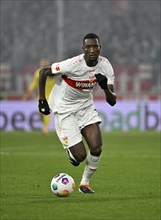 Serhou Guirassy VfB Stuttgart (09) Action on the ball, free pose, MHPArena, MHP Arena Stuttgart,