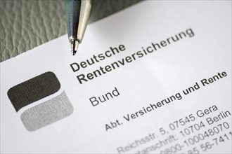 German pension insurance, document, biros