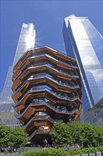 The Vessel, high-rise buildings 35 and 50 Hudson Yards, Chelsea neighbourhood, West Manhattan, New