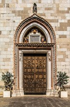 Portal of the Cathedral of Santa Maria Assunta, 14th century, Cividale del Friuli, city with