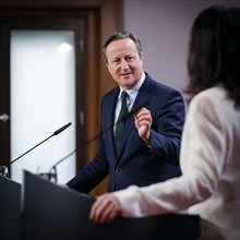 David Cameron, Foreign Secretary of Great Britain and Northern Ireland, meets Annalena Baerbock