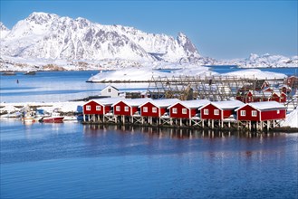 Lofoten, Norway. Solvaer, Nordland province. Holiday flats, Svolvaer, Nordland, Lofotoen, Norway,