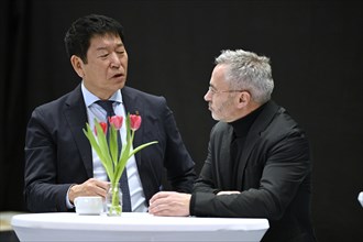 Morinari Watanabe, President of the FIG Federation Internationale de Gymnastique, in conversation