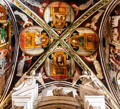 Ceiling frescoes, Duomo di San Marco, old town centre with magnificent aristocratic palaces and