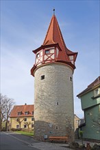 Flurersturm built in 1550, defence defence tower, Marktbreit, Lower Franconia, Franconia, Bavaria,
