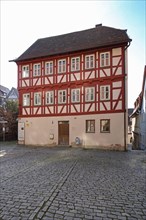 Half-timbered house, former Latin school, Doktor-Martin-Luther-Platz, Bad Windsheim, Middle