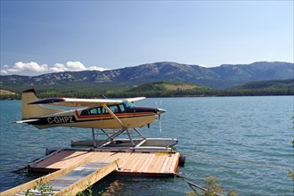 Seaplane on Lake Swatka, Whitehorse, Yukon Territory, Canada, North America