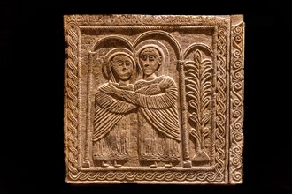 Ratchis Altar with the Visitation with the Virgin Mary and St Elisabetta, 8th century, Museo