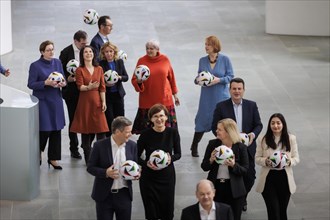The cabinet members photographed as part of a group photo during EURO24, 100 days in front of the