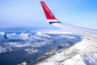 Lofoten, Norway. Flight over the Lofoten Islands, Nordland, Lofotoen, Norway, Europe