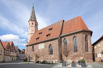 Late Gothic St. Maria am See Church built in the 15th century, Bad Windsheim, Middle Franconia,