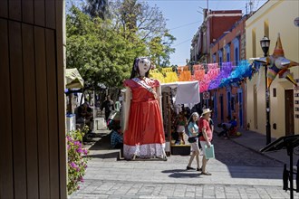 Oaxaca, Mexico, A giant papier mache puppet at a street market, Central America