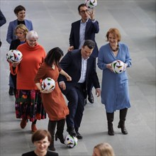 The cabinet members photographed as part of a group photo during EURO24, 100 days in front of the