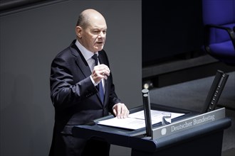 Olaf Scholz, Federal Chancellor, recorded as part of the government statement on the European