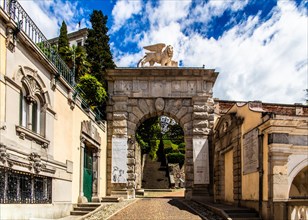 Arco Bollani by Andrea Palladio, 16th century, Udine, most important historical city of Friuli,