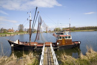 Old fishing boat, Zuiderzee museum, Enkhuizen, Netherlands